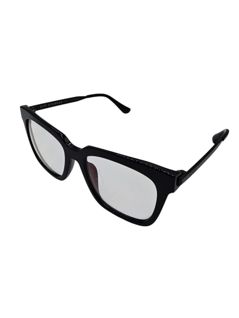 Diff Eyewear Bella Blue Light Glasses Black Plastic Frame